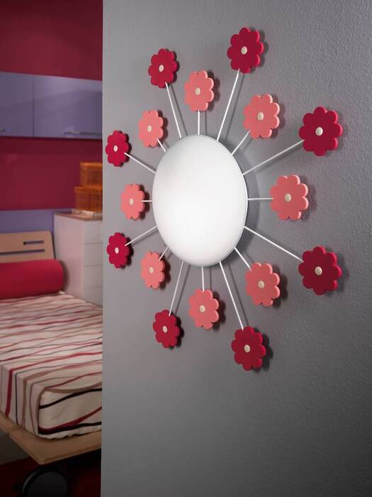 Eglo Viki 1 loftlampe med pink blomster Ø61,5 cm